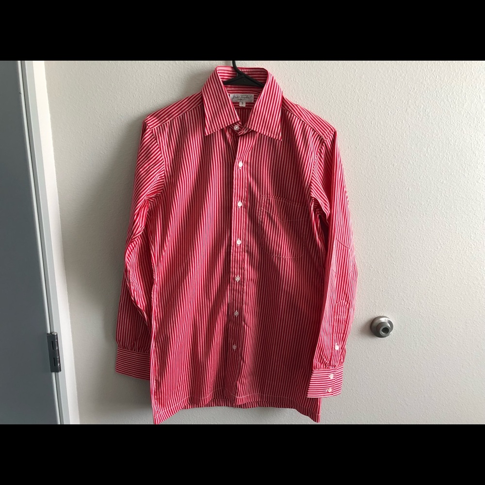 Beautiful Jack Taylor Red & Silver Dress Shirt